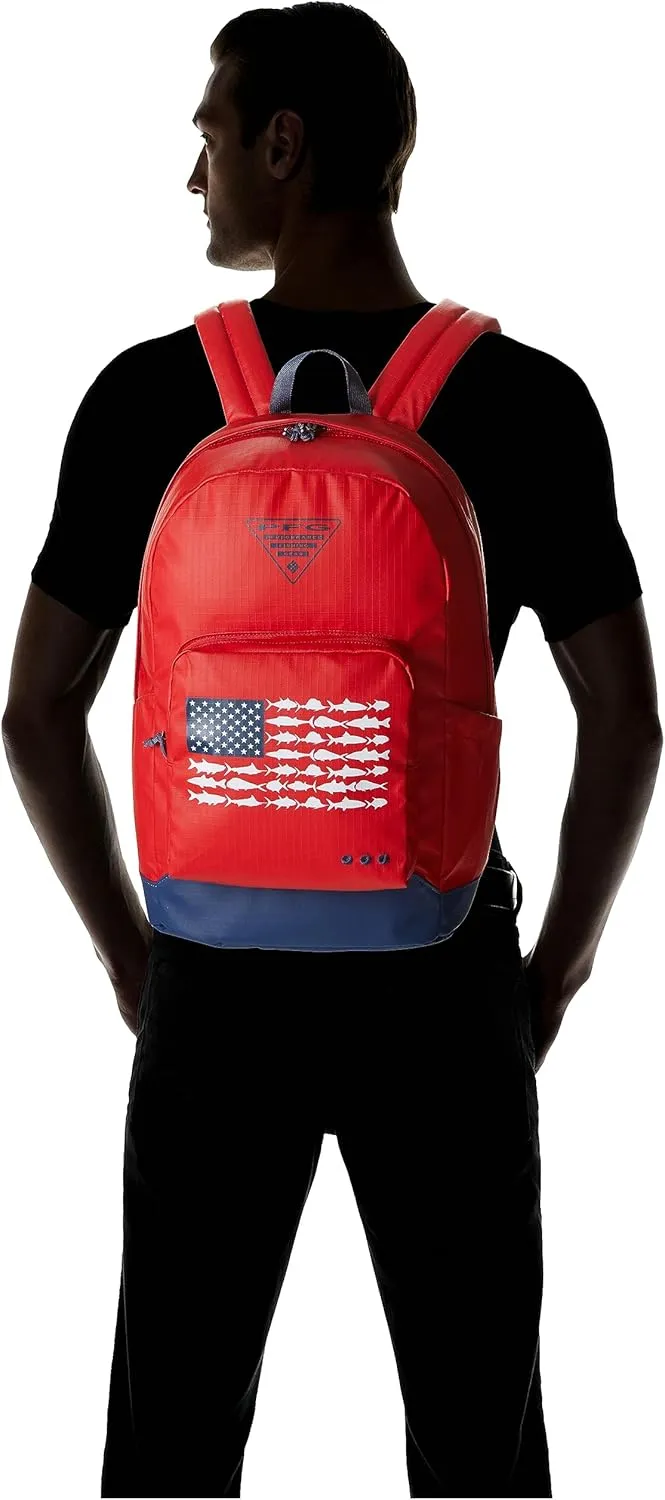 Columbia Unisex PFG PHG Zigzag 22L Backpack, Red Spark/Carbon/PFG Fish Flag, One Size