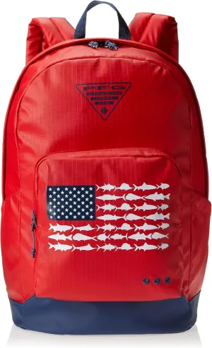 Columbia Unisex PFG PHG Zigzag 22L Backpack, Red Spark/Carbon/PFG Fish Flag, One Size