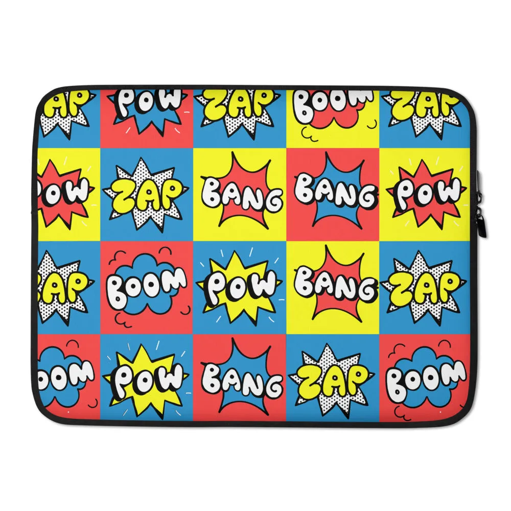 Comic Colorful Bubbles Laptop Sleeve