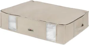 Compactor Vacuum Storage Bags L, Vacuum Seal Bags for Clothing, Comforters & Blankets, Space Saver Vacuum Storage Bags Jumbo   Beige Semi-Rigid Box