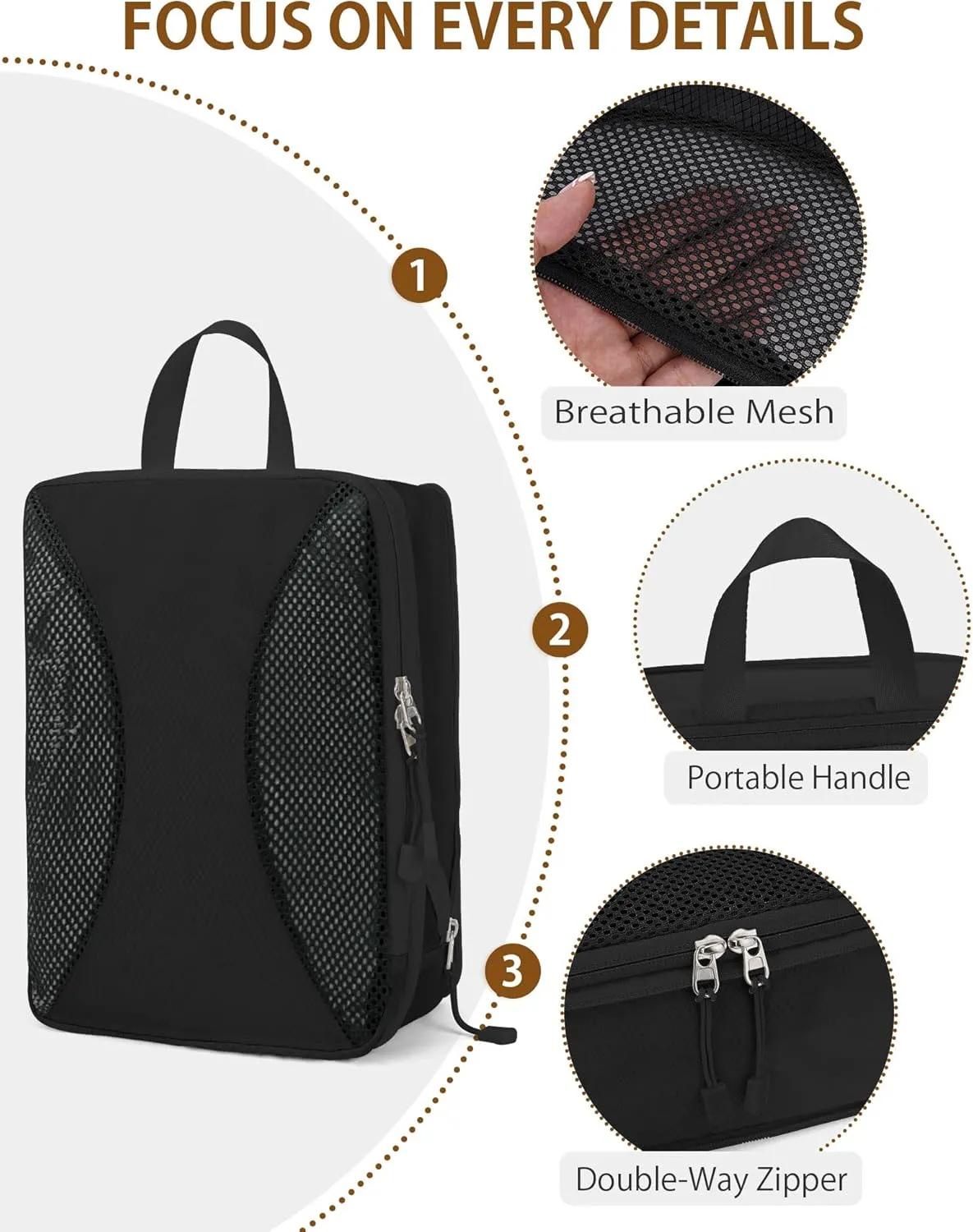 Compression Packing Cubes 8 Sets, Packing Organizers, Extensible Suitcase Organiser Bags, Travel Organizer Cubes for Travel Essentials Black