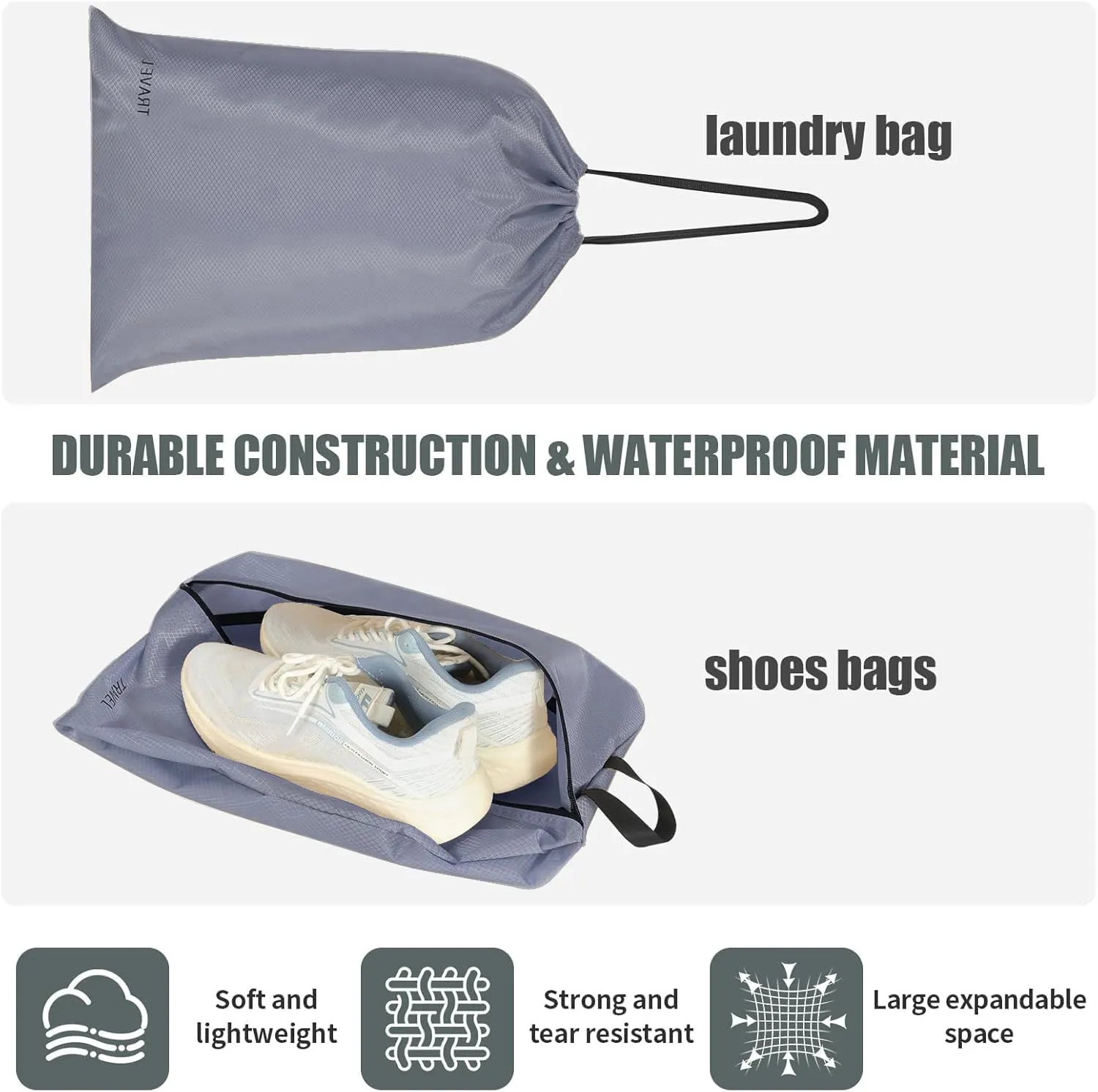 Compression Packing Cubes for Travel, Space Saving Vacation Travel Essentials, Accessories for Suitcase Organizer Bags Set, Durable Luggage Organizer Bags (grey)