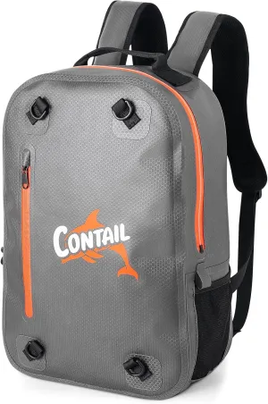 CONTAIL 25L IPX7 Submersible Dry Bag Backpack,Waterproof Travel Laptop Bag with Airtight Zippers for Boat,Fishing,Kayak