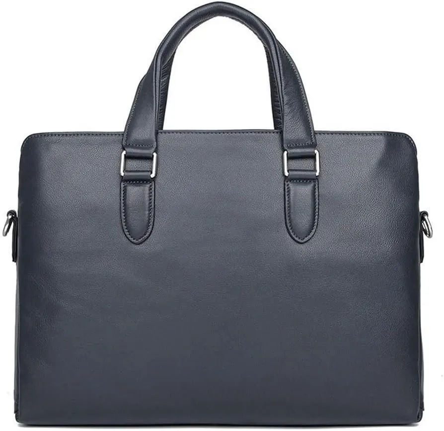 Convertible Leather Tote to Messenger Bag Mens Work Satchel 14 Inch Laptop Shoulder Bag Travel Friendly Design