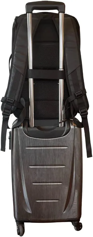 COR Surf Travel Backpack Flight Approved Carry On Laptop Backpack with Secret Passport Pockets | Large Daypack Business Weekender Luggage Backpack for Men Women The Island Hopper (38L Black)