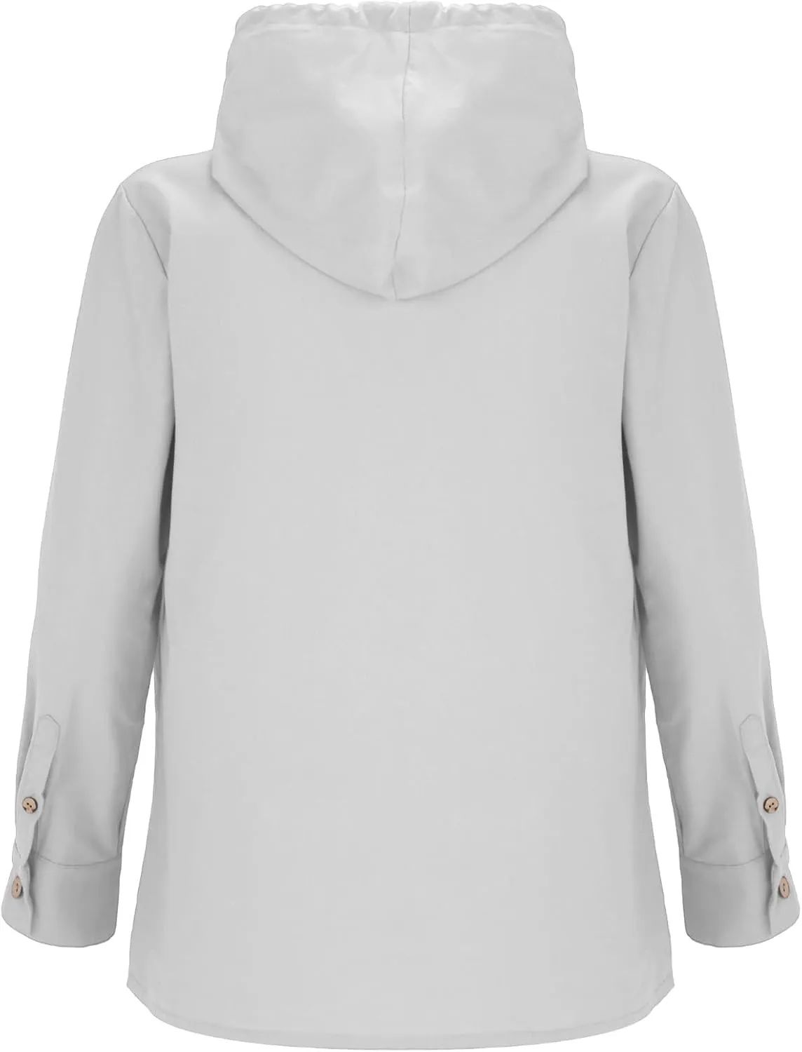Cotton Hoodie Men Long Sleeve Summer Button Up Hooded Beach Fashion V Neck Dry Fit Tops Oversized Stylish Holiday Shirts