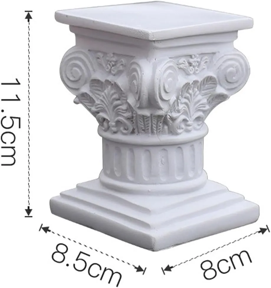 Creative Roman Pillar Greek Column Statue Pedestal Stand Figurine Sculpture Wedding Indoor Dinning Room Scenery Layout Decoration, S Square