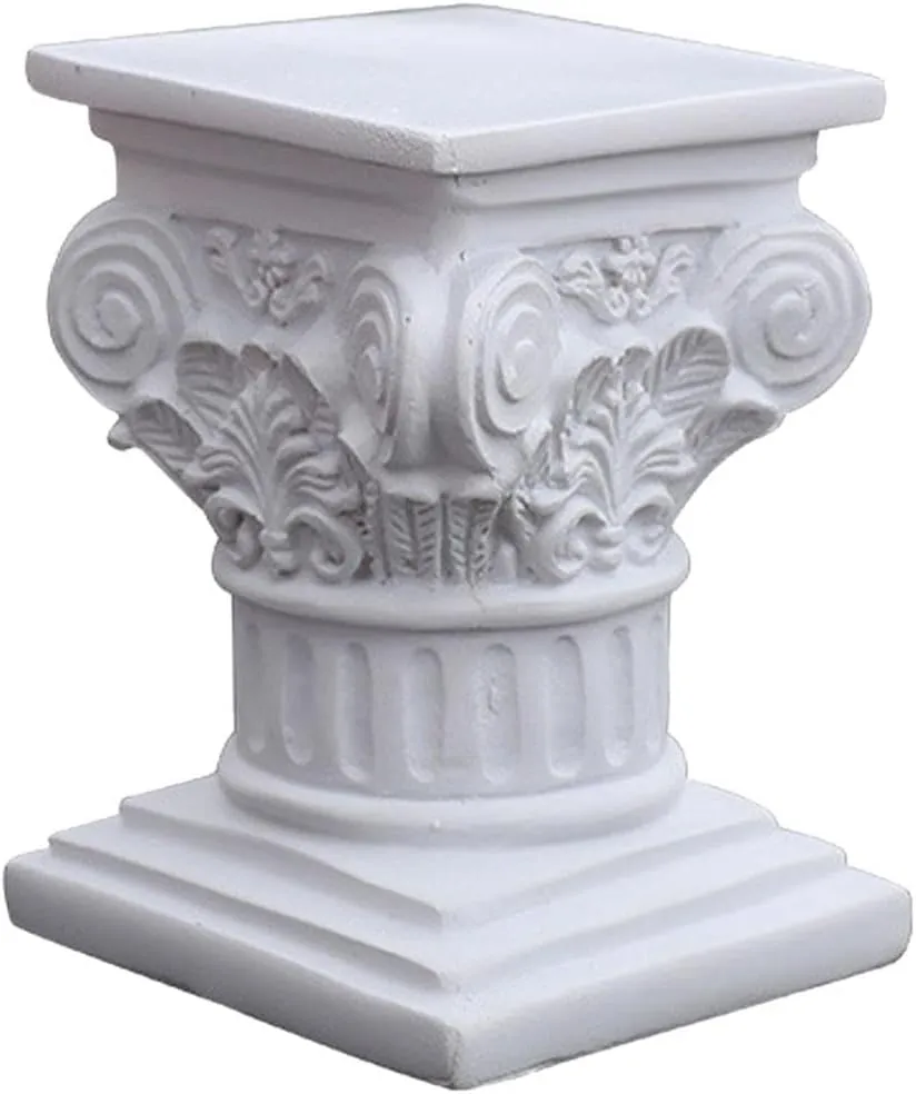 Creative Roman Pillar Greek Column Statue Pedestal Stand Figurine Sculpture Wedding Indoor Dinning Room Scenery Layout Decoration, S Square
