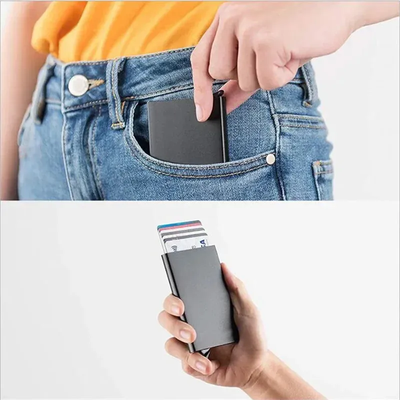 Credit Card Holder Thin Slim Metal