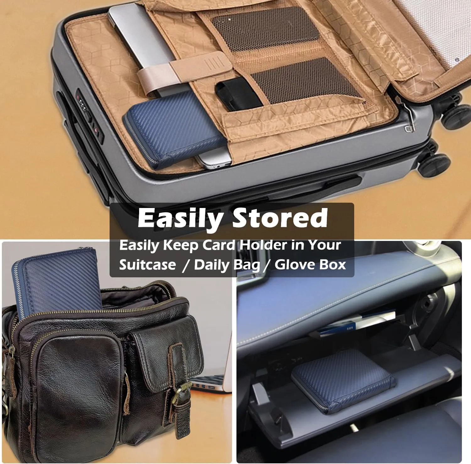 Credit Card Holder Wallet Large Leather Passport Case 42 Card Slots
