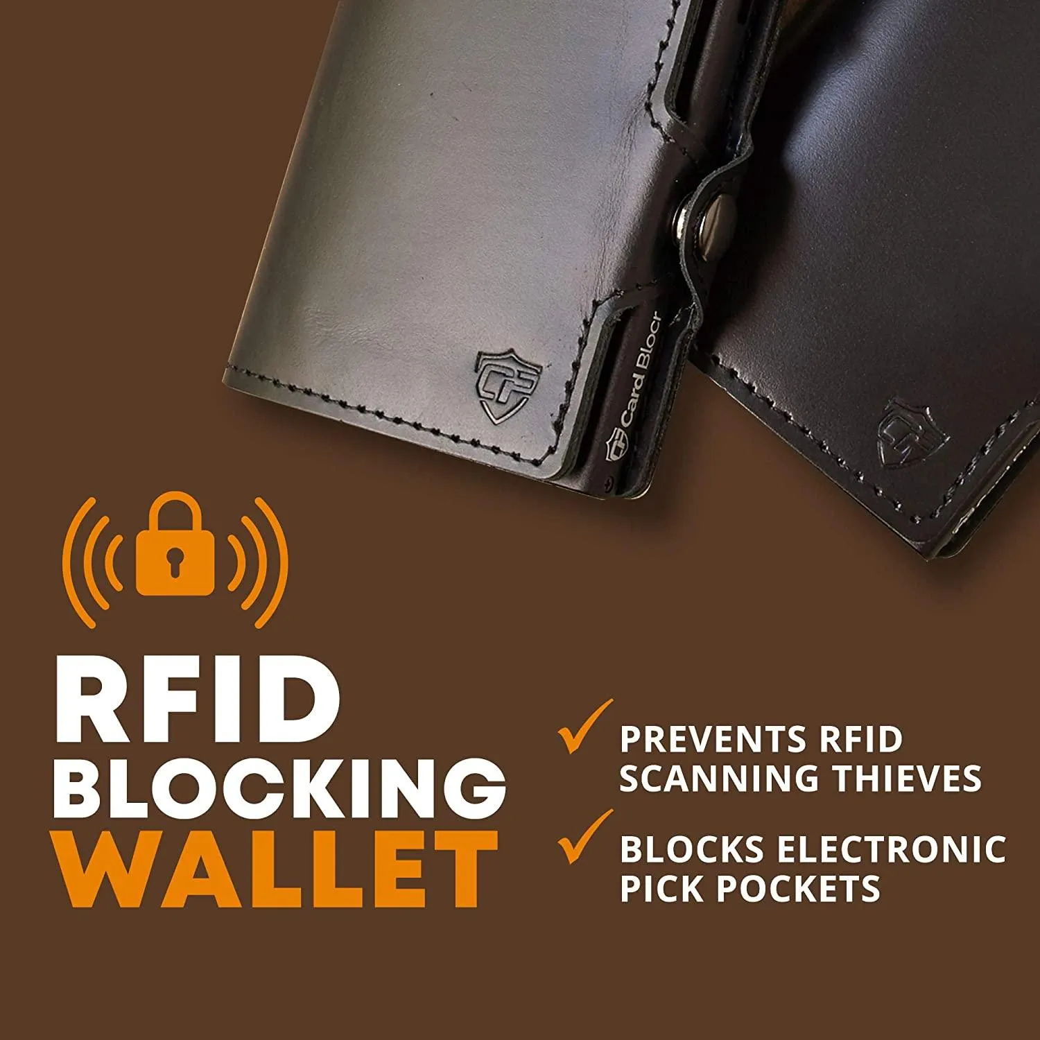 Credit Card Pop Up Wallet RFID Blocking Slim Minimalist Holder (Black Leather)