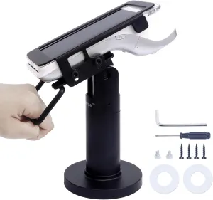 Credit Card Terminal Stand for Pax A920 / A920 Pro, 7" Tall Credit Card Machine Stand, Swivel & Tilt POS Machine Payment Terminal Stand with Fully Wrap Metal Frame, Screw-in & Adhesive,Black
