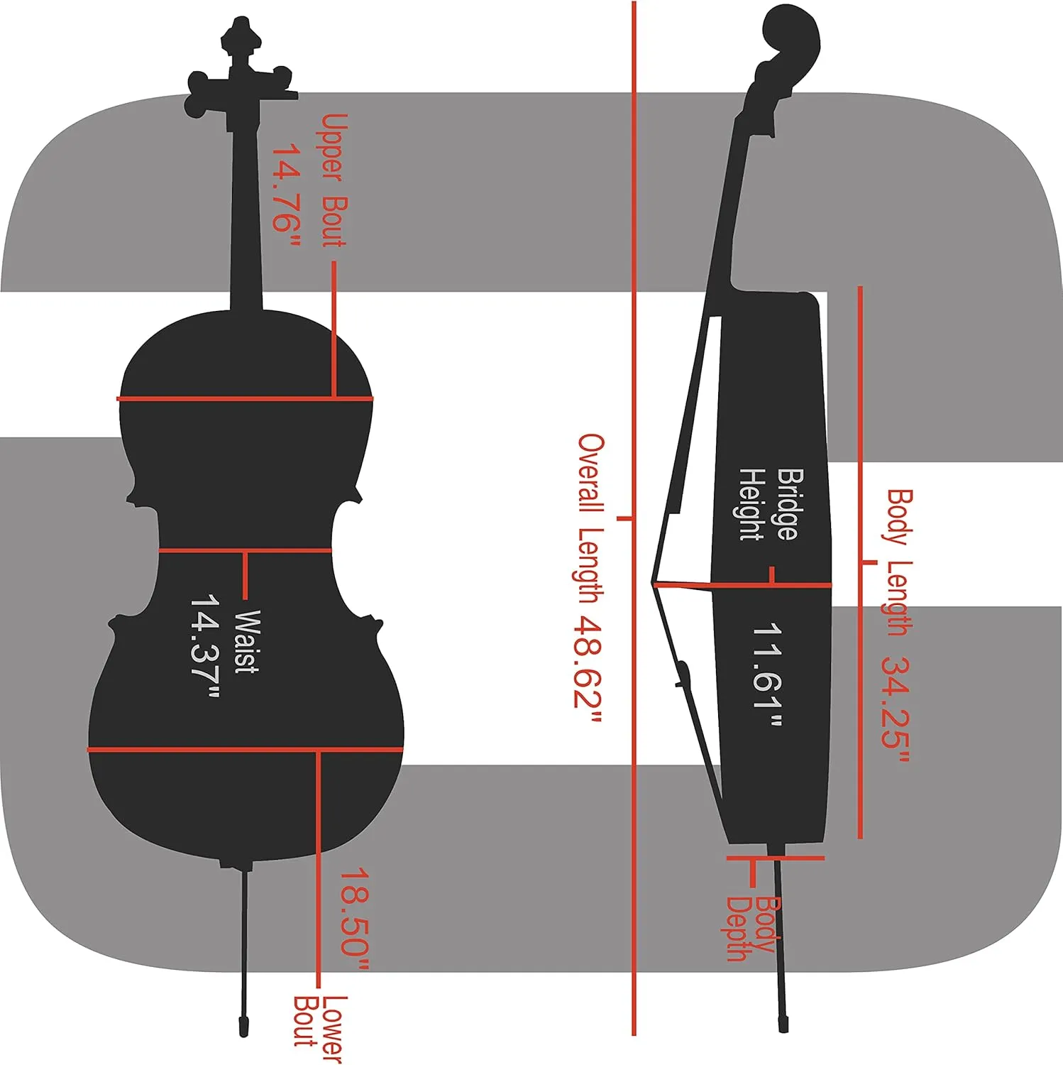 Crossrock Commuter ABS Cello Case for 4/4 & 3/4 | Matte Blue Diamond Shell, Wheels & Backpack Straps – Lightweight Case for Daily Rehearsal & Travel