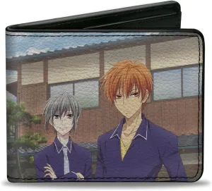 Crunchyroll Wallet, Bifold, Fruits Basket Tohru Yuki and Kyo NewType Magazine 2019 Pose, Vegan Leather