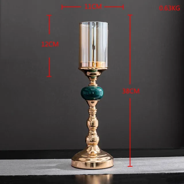Crystal Candle Holders Candle Lantern Gold Candle Holders Wedding Centerpieces Center Table Candlesticks Parties Home Decor