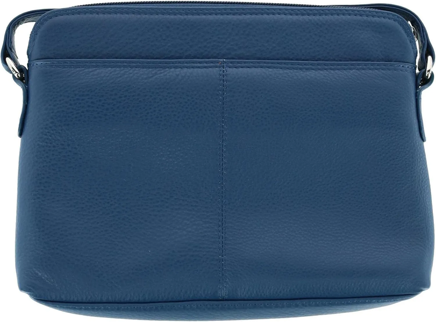 CTM® Women's Leather Shoulder Bag Purse with Side Organizer