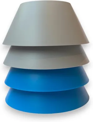Cup Holders for Boats, RVs, Cars | Beach Cup Holder - Holds Bottles, cans, Cups | Perfect at Beaches, Retirement Homes, Picnics, Boats | Gray and Blue (Blueberry Blue/Nobel Gray- 4pack)