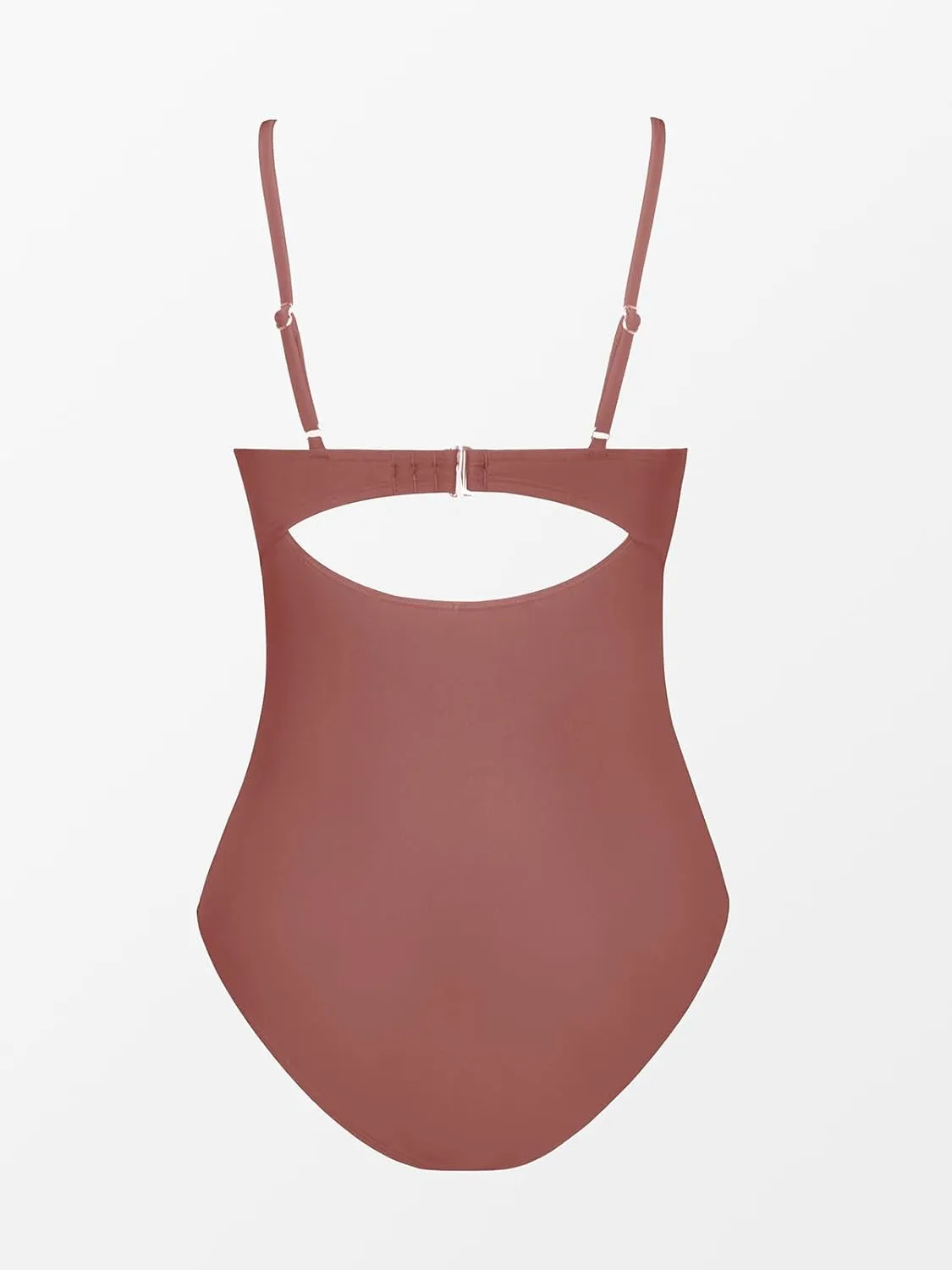 CUPSHE One Piece Swimsuit for Women Bathing Suits Twist Front Cutout Adjustable Straps Ruched Swimwear
