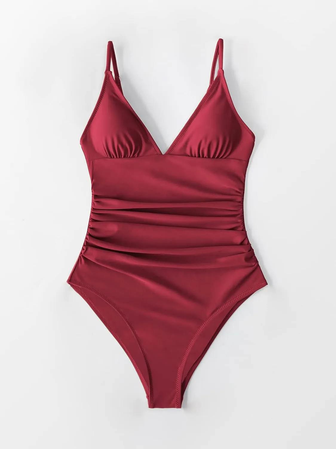 CUPSHE Women's One Piece Swimsuit Tummy Control V Neck Bathing Suits