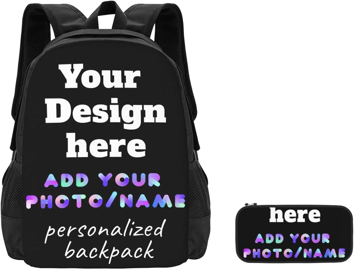 Custom Backpack Personalized Large Capacity Shoulder Bookbag Custom Laptop Bag Customizable Backpack for Kids