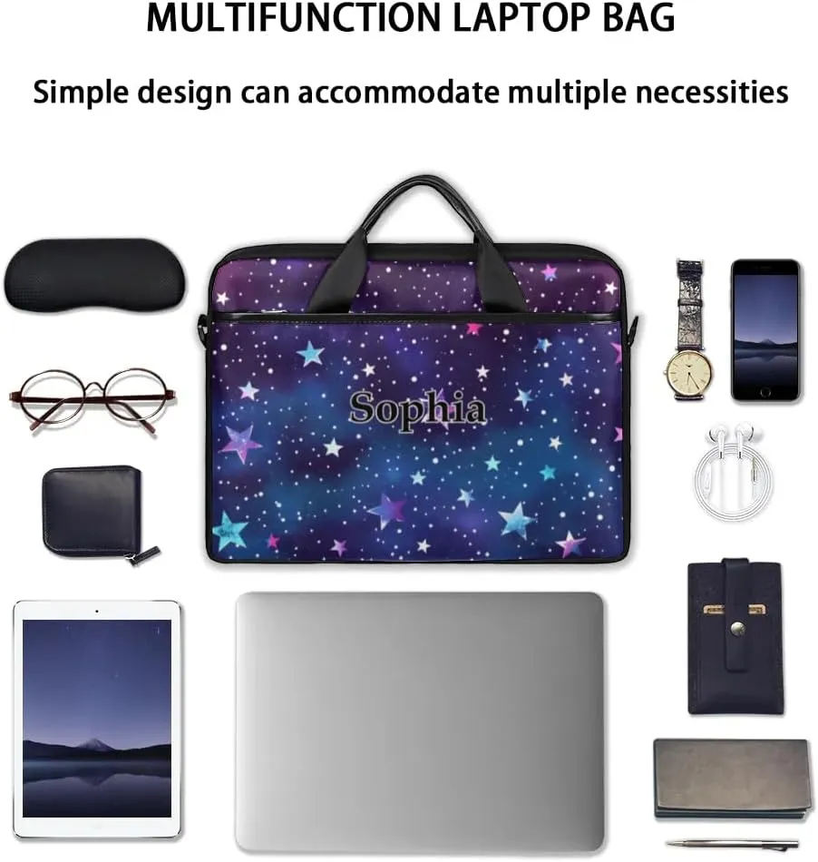 Custom-Laptop-Bag for-Adults Personalized Laptop-Shoulder-Bag with-Name Computer-Bag Meteor Work-Bag