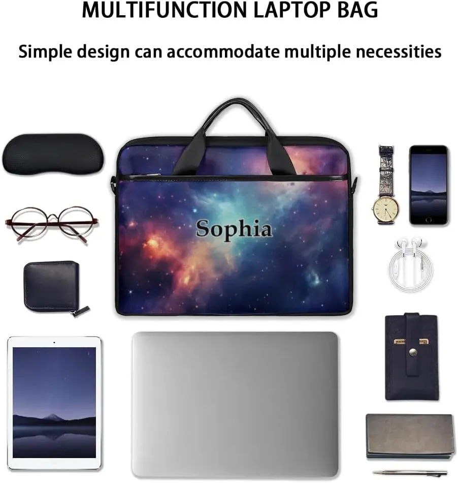 Custom-Laptop-Bag for-Adults Personalized Laptop-Shoulder-Bag with-Name Computer-Bag Meteor Work-Bag