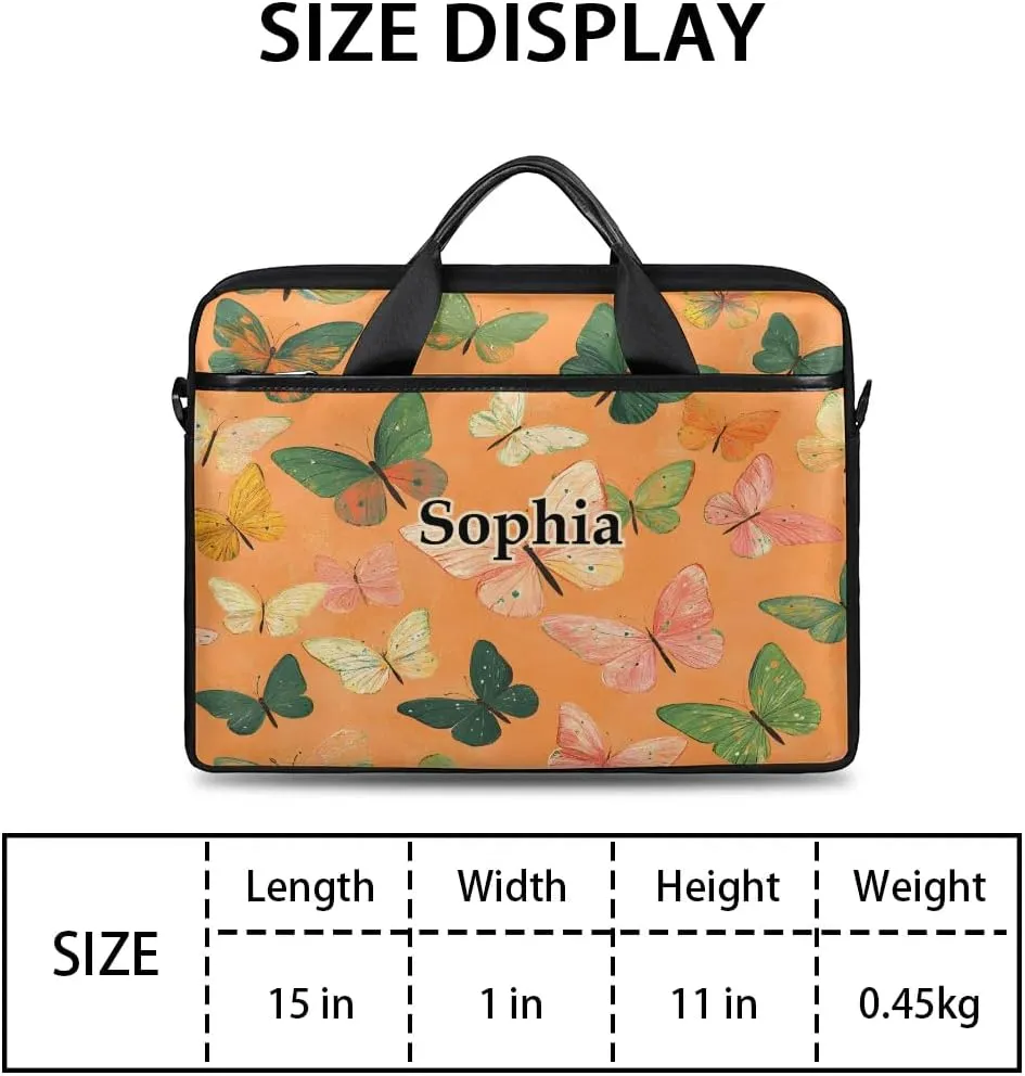 Custom-Laptop-Bag for-Adults Personalized Laptop-Shoulder-Bag with Name Computer-Bag Unicorn Work Bag
