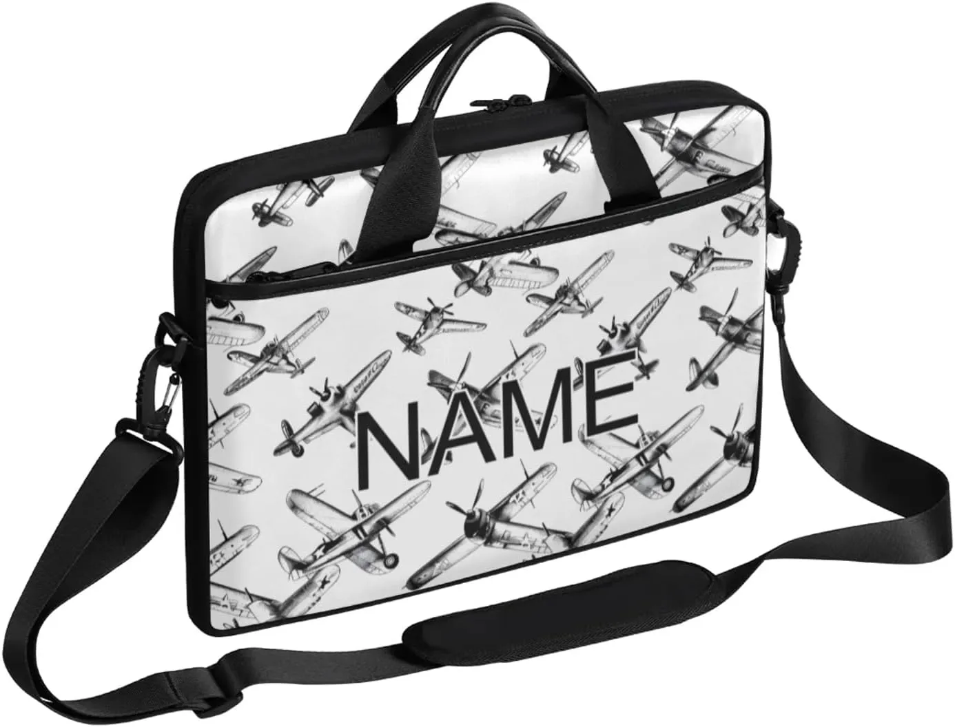 Custom Laptop Bag with Name Personalized 15 Inch Shoulder Computer Bag