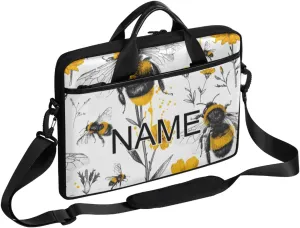Custom Laptop Bag with Name Personalized 15 Inch Shoulder Computer Bag