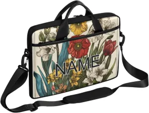 Custom Laptop Bag with Name Personalized 15 Inch Shoulder Computer Bag