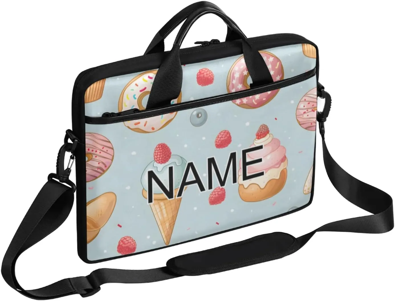 Custom Laptop Bag with Name Personalized 15 Inch Shoulder Computer Bag