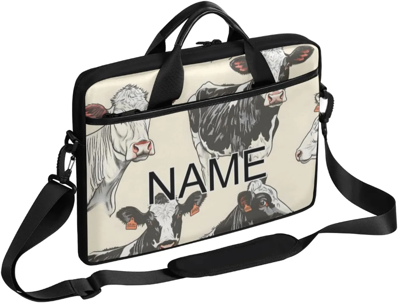 Custom Laptop Bag with Name Personalized 15 Inch Shoulder Computer Bag
