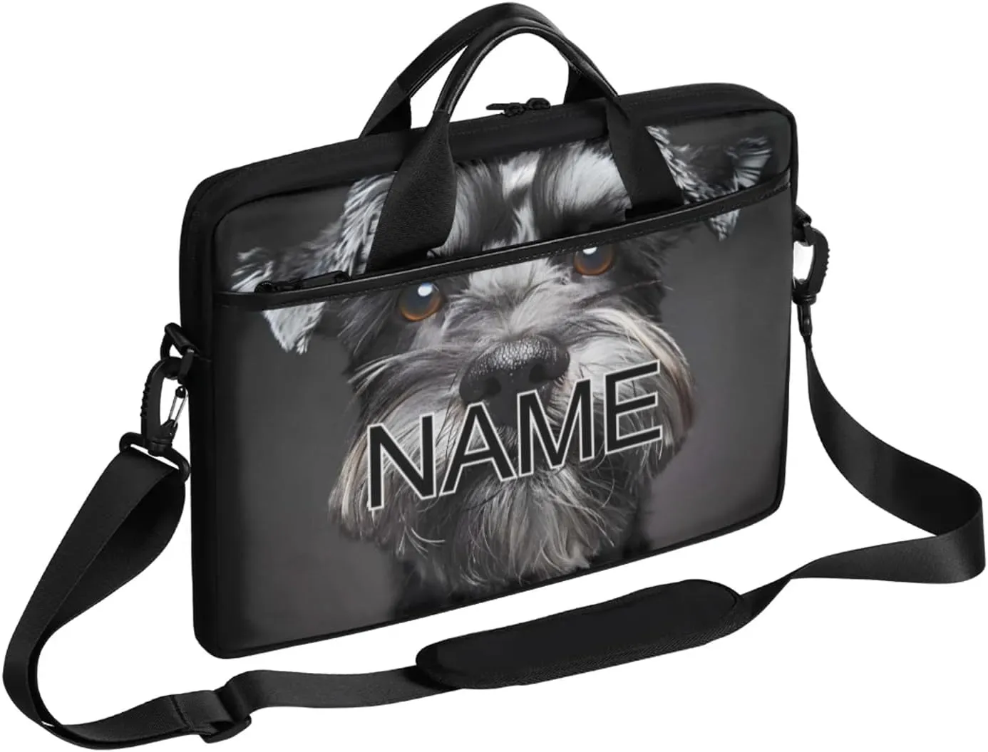 Custom Laptop Bag with Name Personalized 15 Inch Shoulder Computer Bag