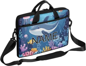 Custom Laptop Bag with Name Personalized 15 Inch Shoulder Computer Bag