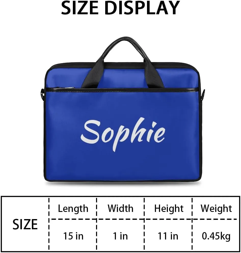 Custom Laptop Bag with Name Personalized Shoulder Bag Lightweight Computer Bag Messenger Bags with Handle