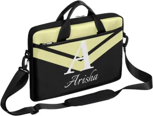 Custom Laptop Bag with Name,Personalized Laptop Shoulder Bag Add Your Own Name,Customized Portable Computer Pocket Case Gifts