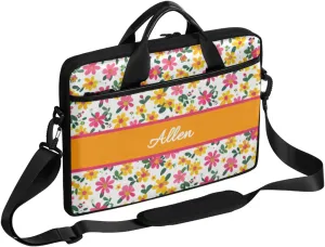 Custom Laptop Bag,Personalized Flower Shoulder Bag for Laptop,Portable Computer Bag,Gifts for Mother/Wife/Daughter