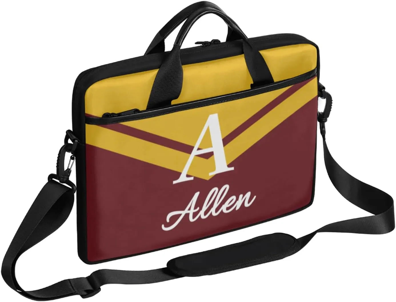 Custom Laptop Bag,Personalized Shoulder Bag for Laptop,Portable Computer Bag,Gifts for Business Office Contrasting Colors