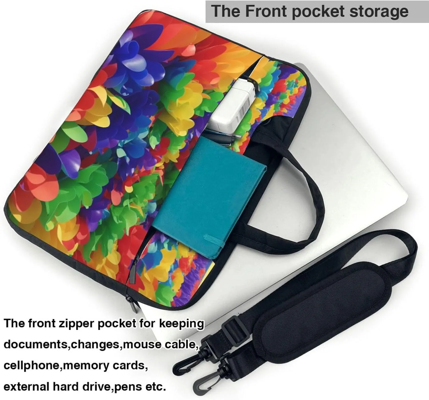 Daisy Laptop Shoulder Bag Notebook Computer Case Briefcase With Shoulder Straps And Handle