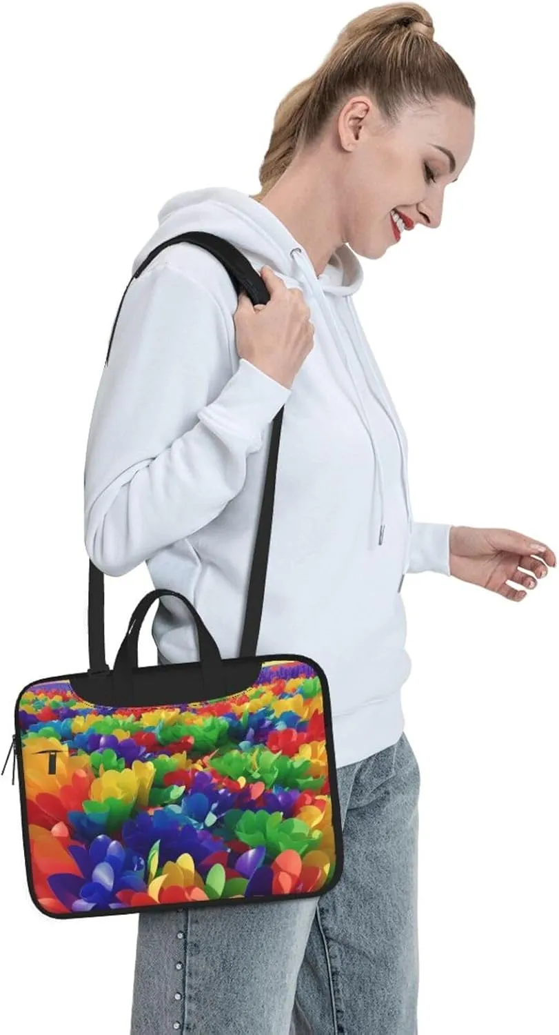 Daisy Laptop Shoulder Bag Notebook Computer Case Briefcase With Shoulder Straps And Handle