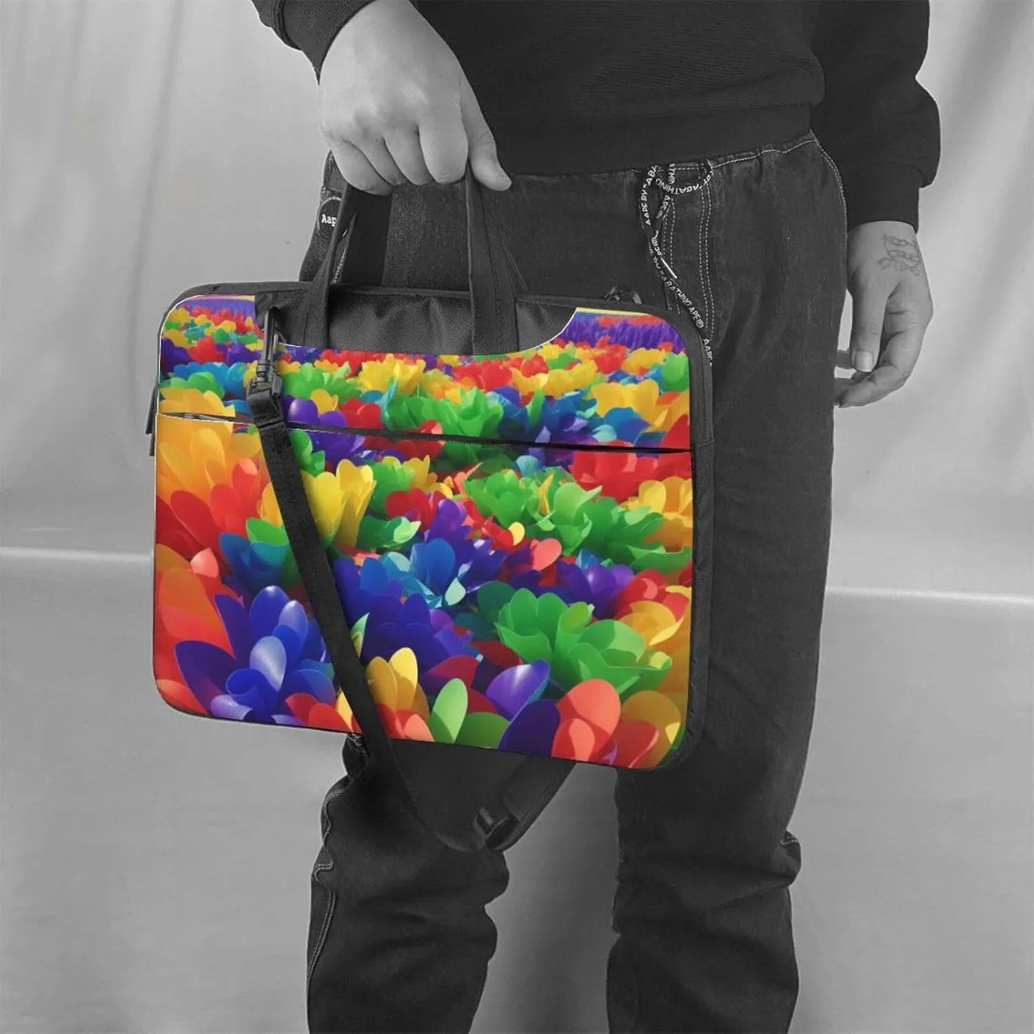 Daisy Laptop Shoulder Bag Notebook Computer Case Briefcase With Shoulder Straps And Handle