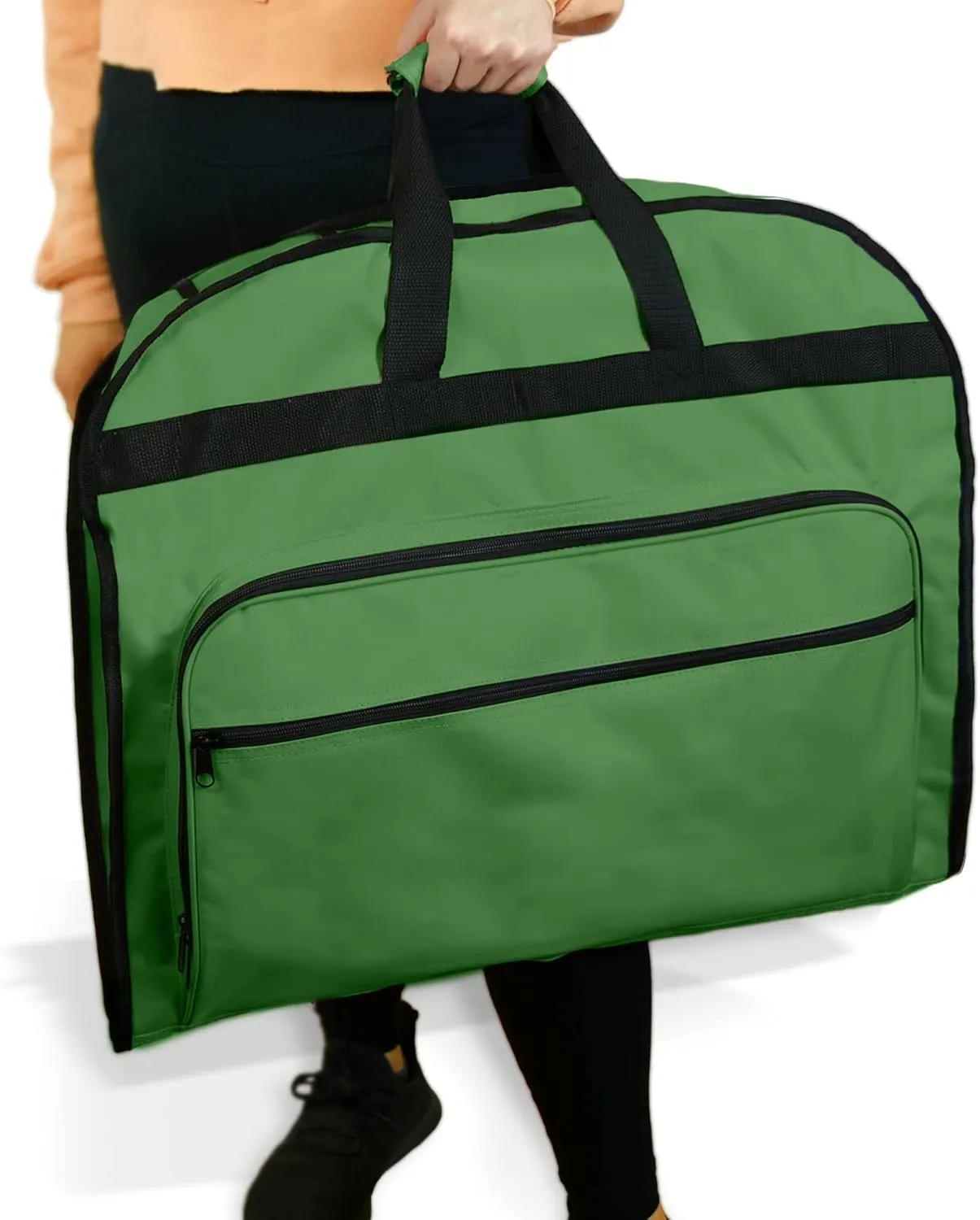 DALIX 39" Garment Bag Cover for Suits and Dresses Clothing Foldable w Pockets (Dark Green)