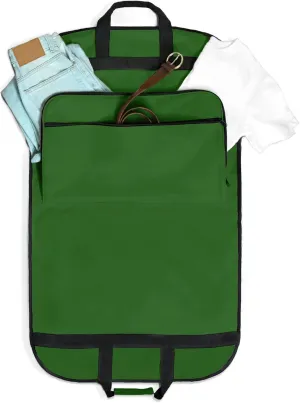 DALIX 39" Garment Bag Cover for Suits and Dresses Clothing Foldable w Pockets (Dark Green)
