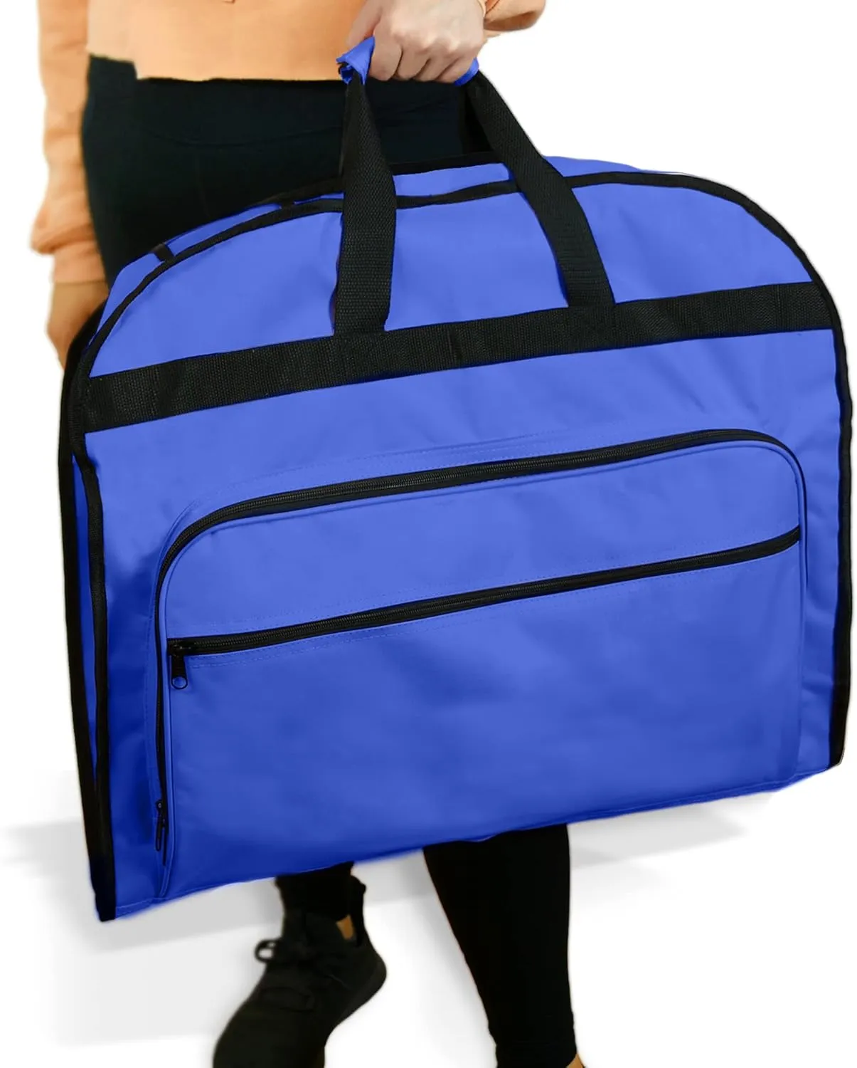 DALIX 39" Garment Bag Cover for Suits and Dresses Clothing Foldable w Pockets Royal Blue