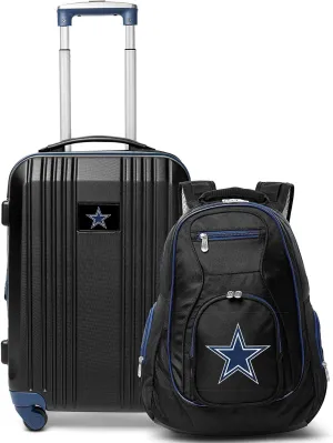 Dallas Cowboys 2-Piece Luggage Set, Includes 21-inch Two-Tone Hardcase Spinner and 19" Laptop Backpack
