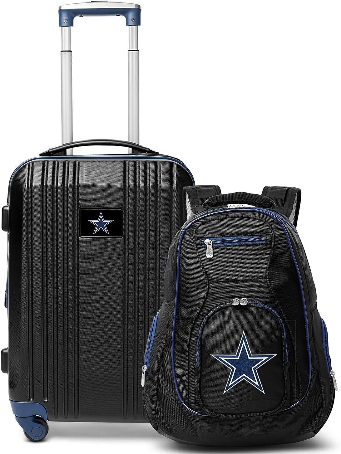 Dallas Cowboys 2-Piece Luggage Set, Includes 21-inch Two-Tone Hardcase Spinner and 19" Laptop Backpack