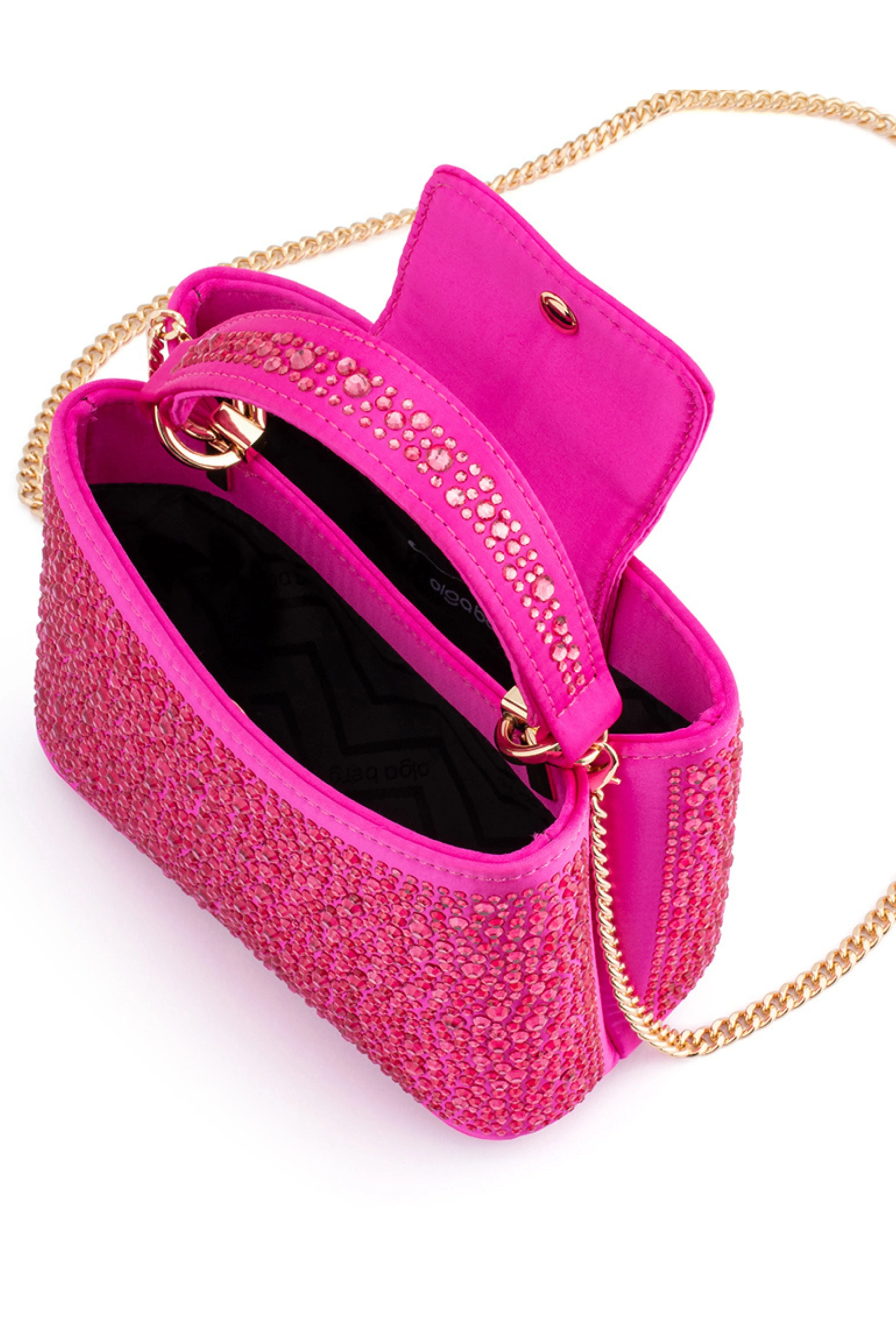 Daniella Hotfix Top Handle Bag - Fuchsia Pink