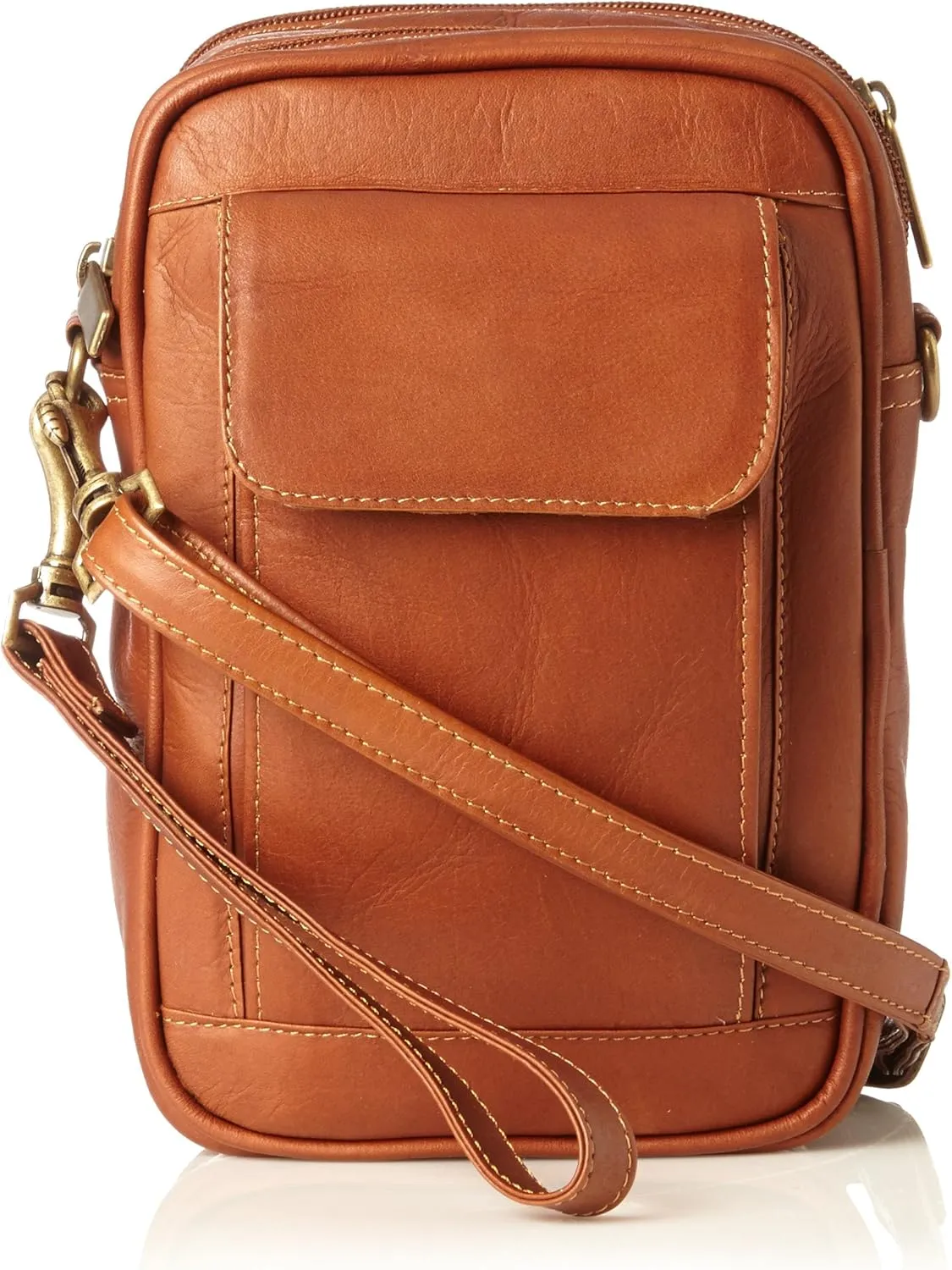 David King & Co. Male Bag with Organizer Inside, Tan, One Size