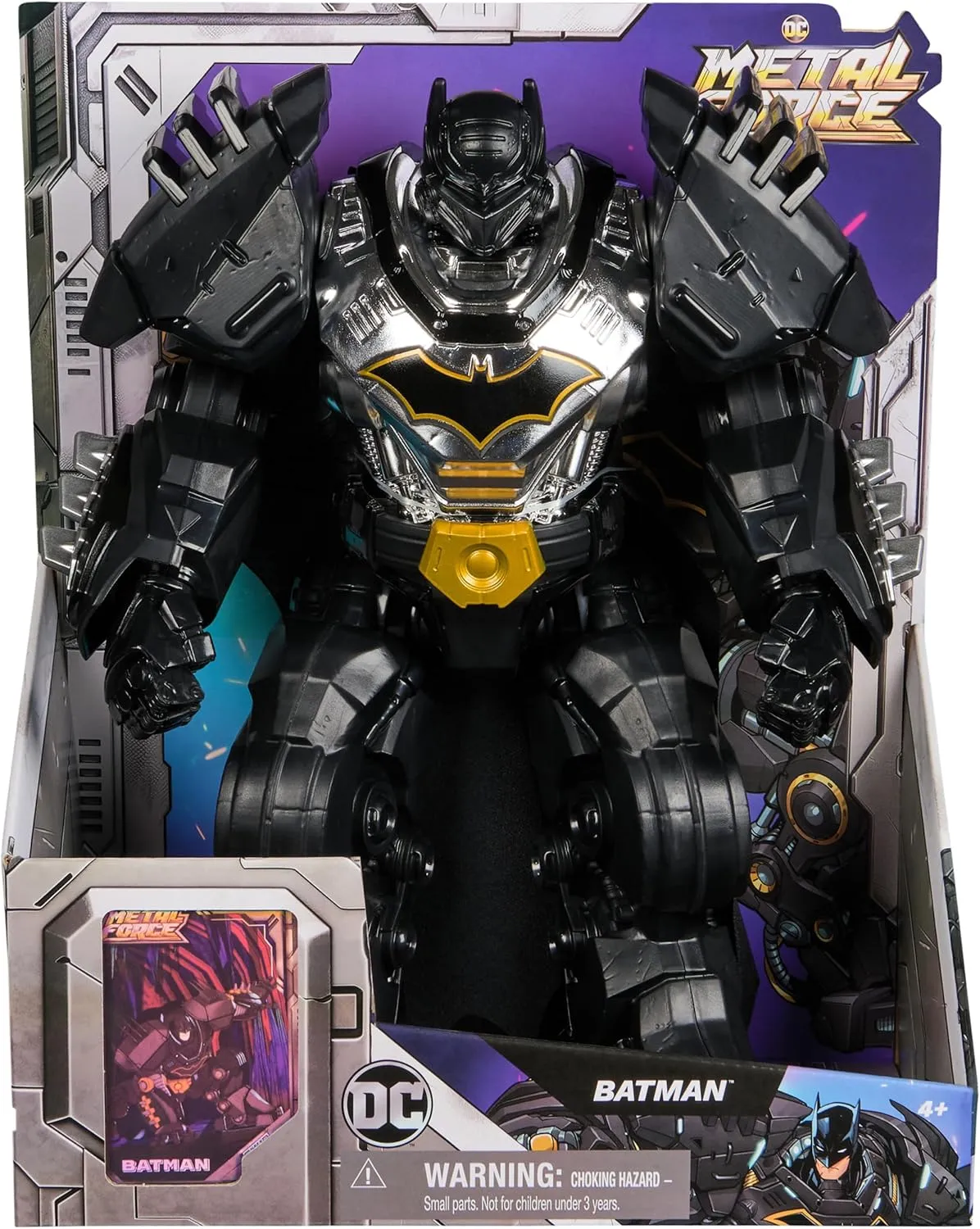 DC Comics, Metal Force Batman Action Figure, 12-Inch Extra Large Super Hero Collectible Kids Toys for Boys and Girls Ages 4 and Up