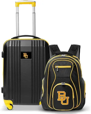 Denco Baylor University Bears 2-Piece Luggage Set, Includes 21-inch Two-Tone Hardcase Spinner and 19" Laptop Backpack